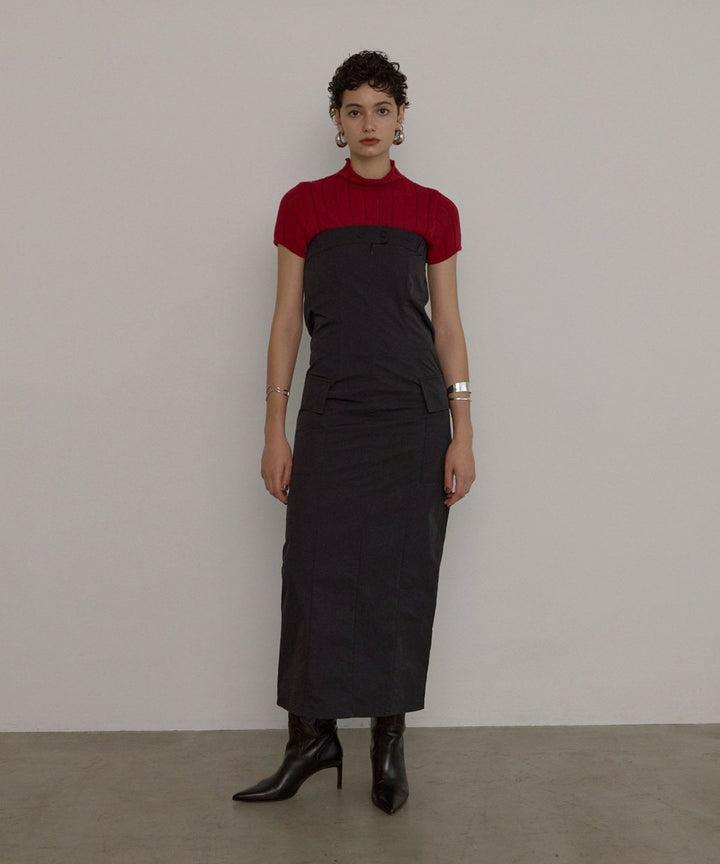 Military Nylon Wrinkle Dress