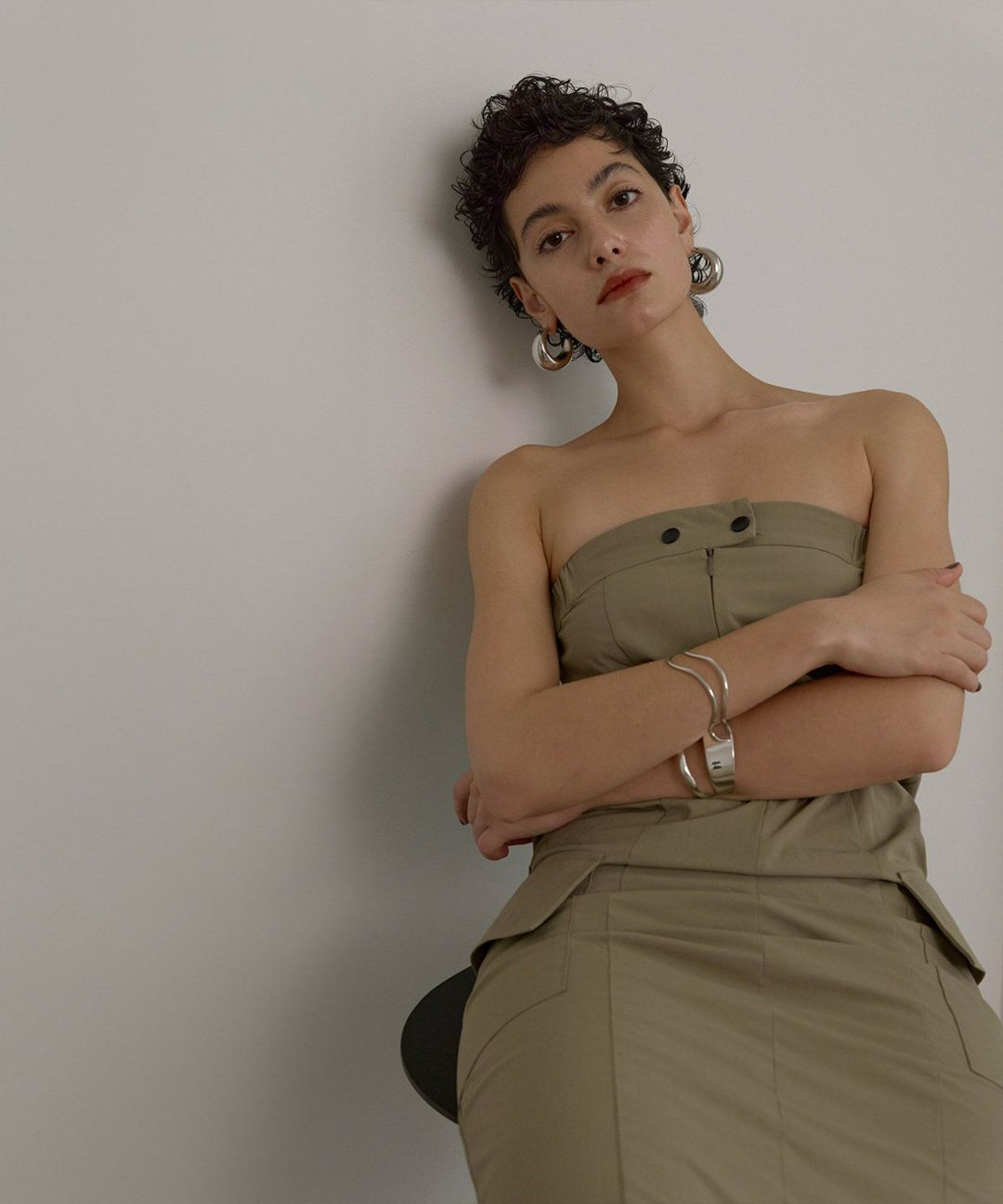 Military Nylon Wrinkle Dress