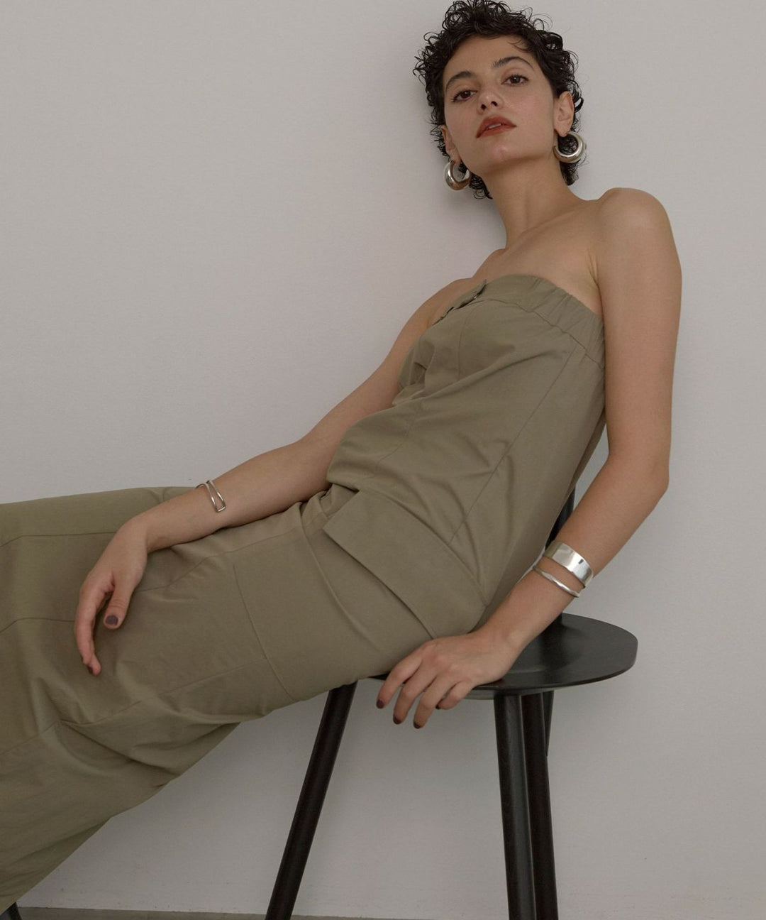 Military Nylon Wrinkle Dress