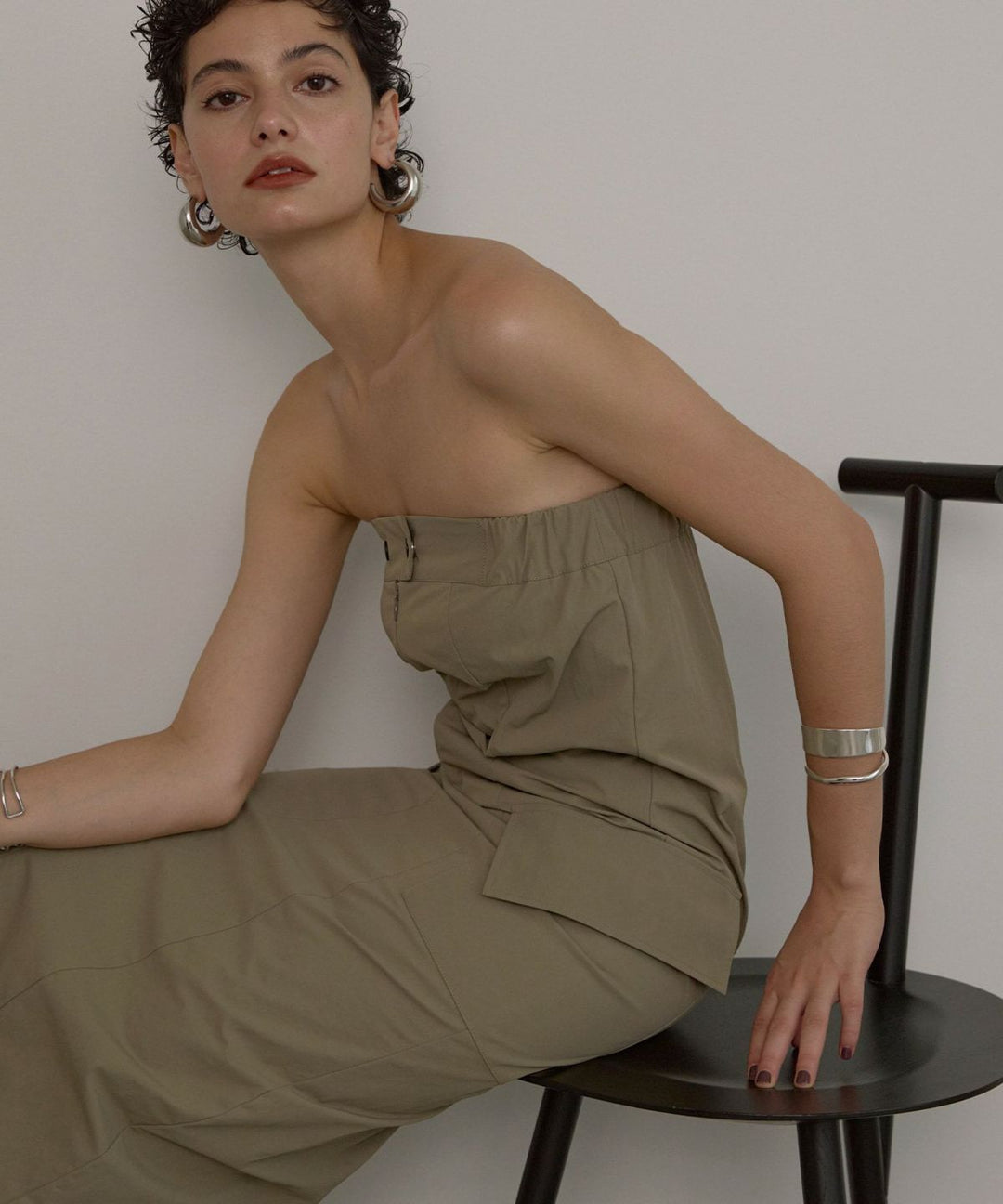 Military Nylon Wrinkle Dress
