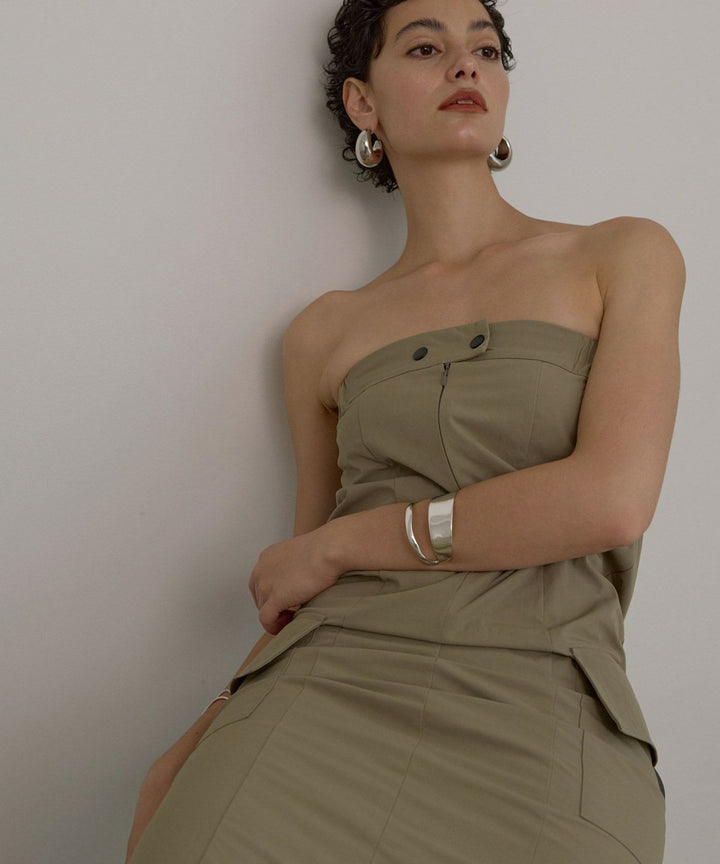 Military Nylon Wrinkle Dress