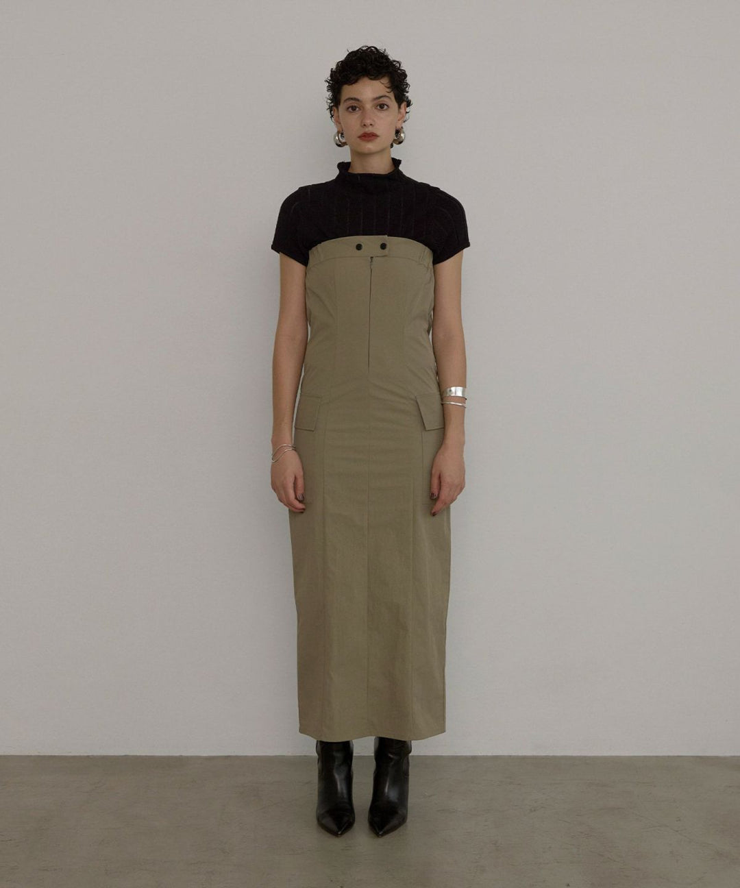 Military Nylon Wrinkle Dress