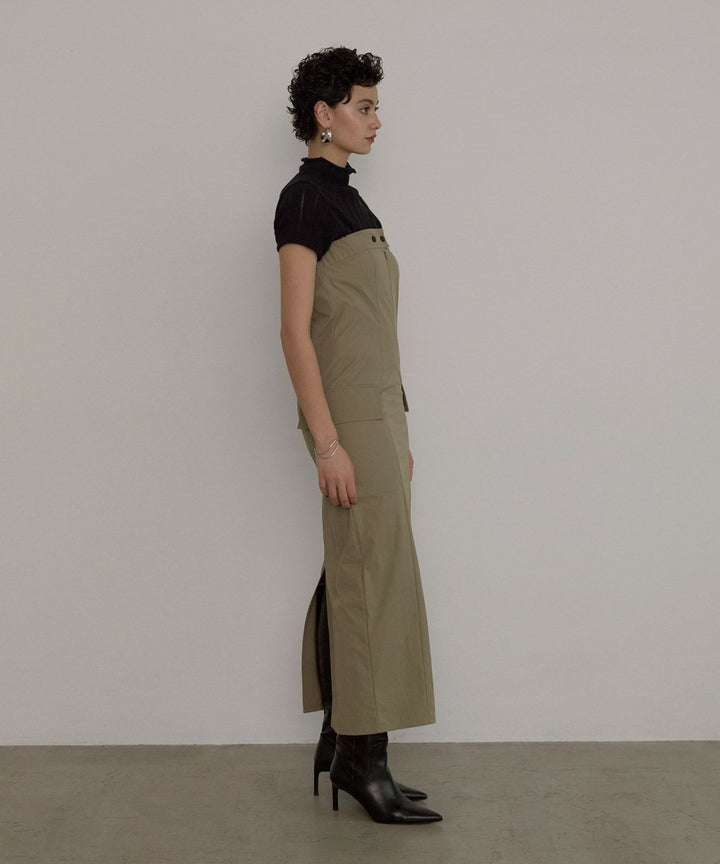 Military Nylon Wrinkle Dress