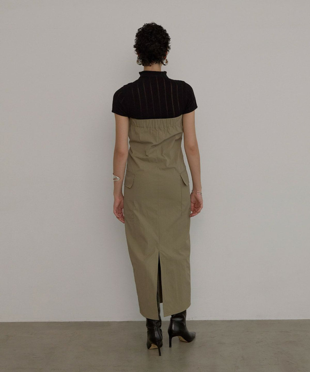 Military Nylon Wrinkle Dress