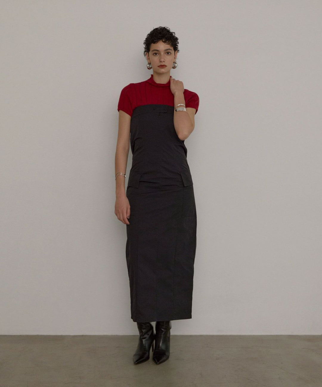 Military Nylon Wrinkle Dress