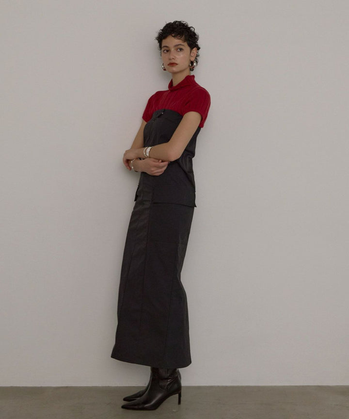 Military Nylon Wrinkle Dress