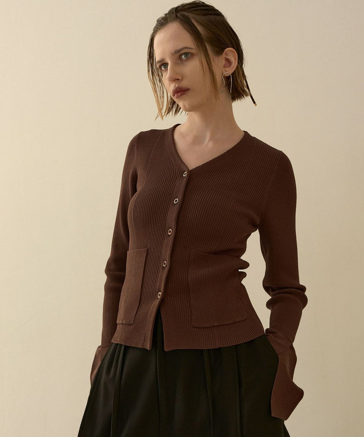Petal Cuffs Cardigan Tops