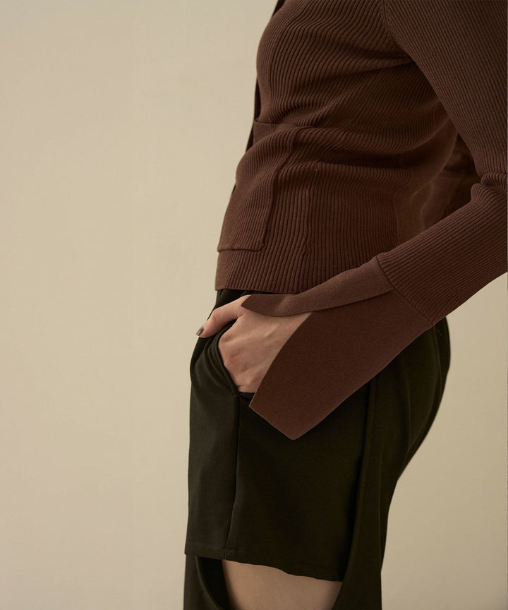 Petal Cuffs Cardigan Tops
