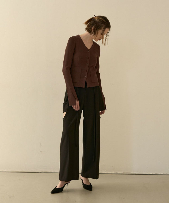 Petal Cuffs Cardigan Tops