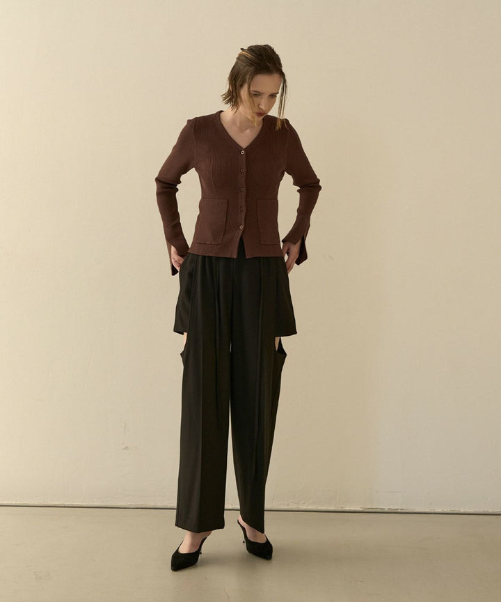 Petal Cuffs Cardigan Tops