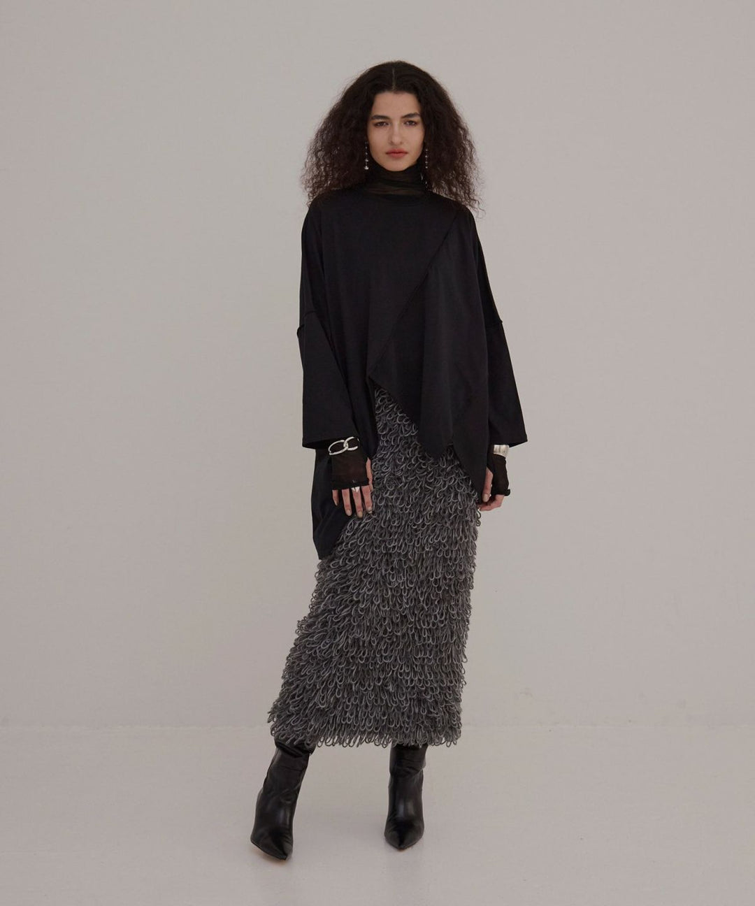 Loop Yarn Curly Skirt