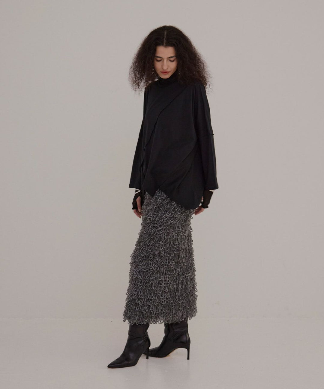 Loop Yarn Curly Skirt