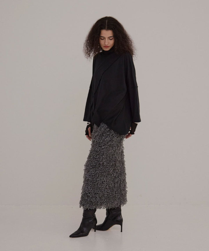 Loop Yarn Curly Skirt