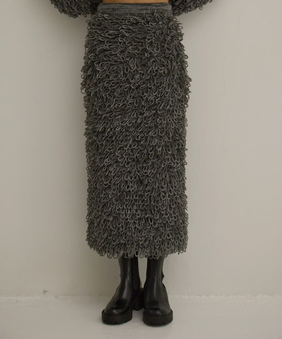 Loop Yarn Curly Skirt