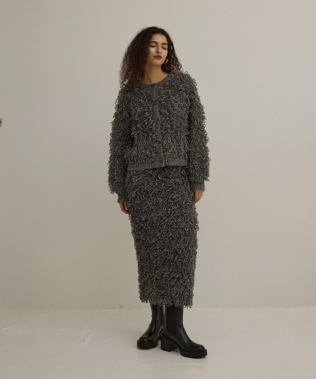 Loop Yarn Curly Skirt