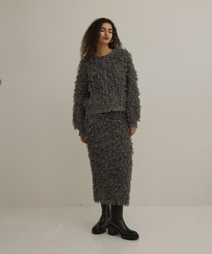 Loop Yarn Curly Skirt