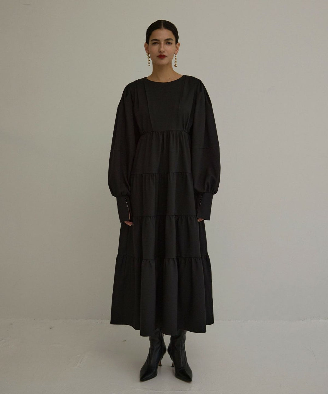 Tuck Tiered Dress