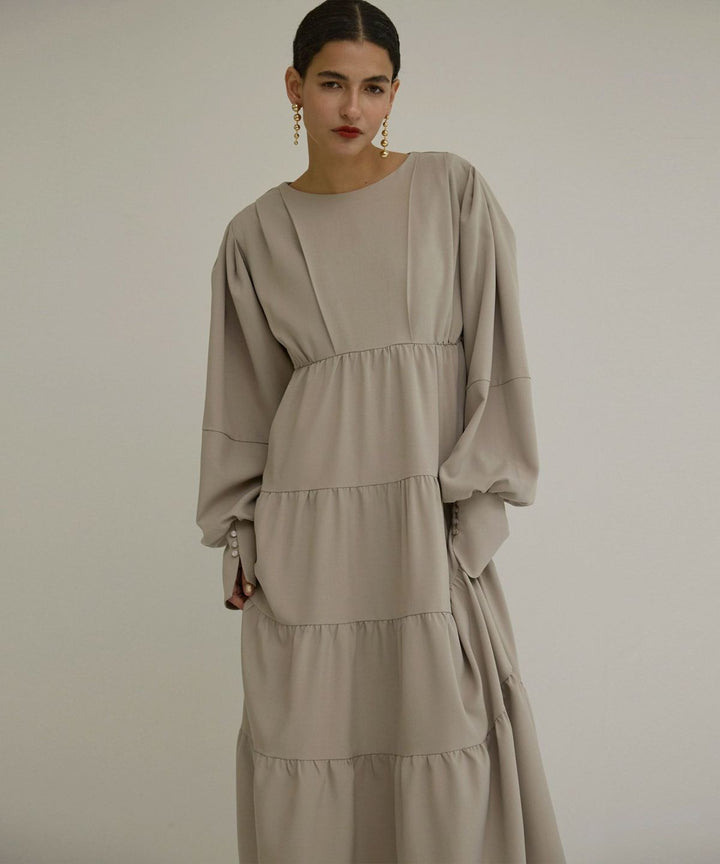 Tuck Tiered Dress