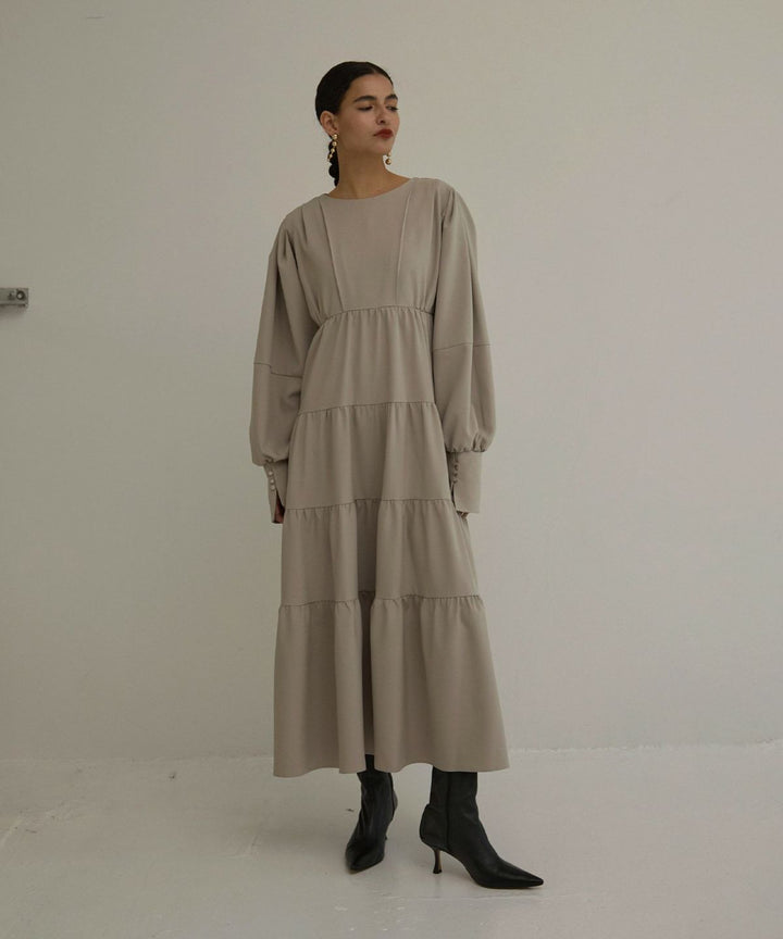 Tuck Tiered Dress