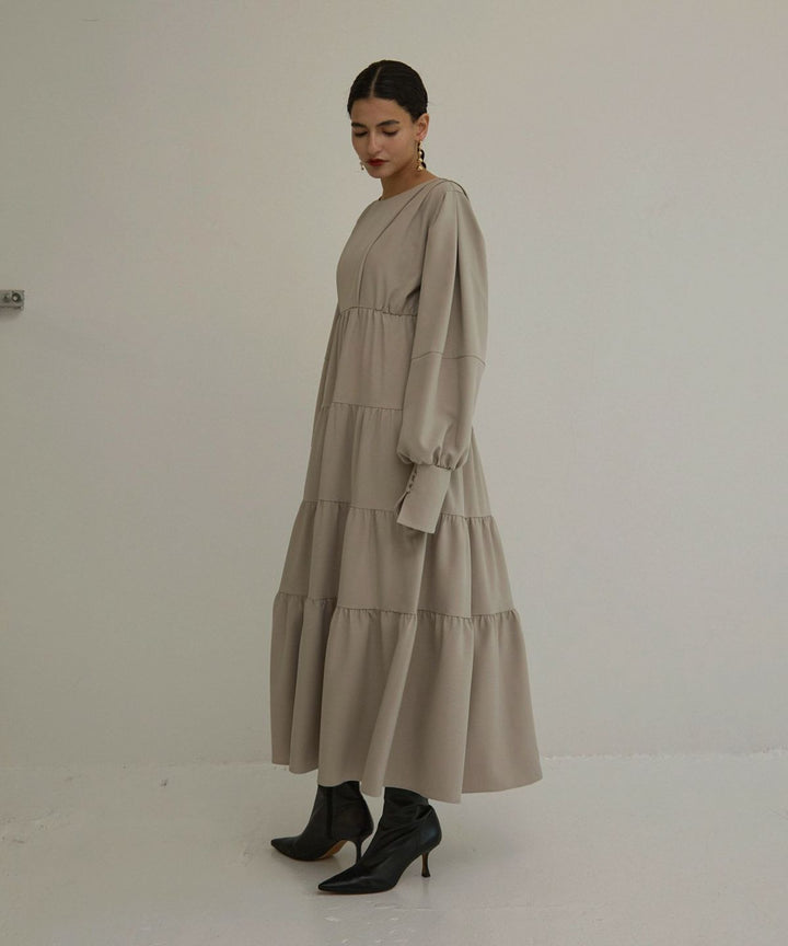Tuck Tiered Dress