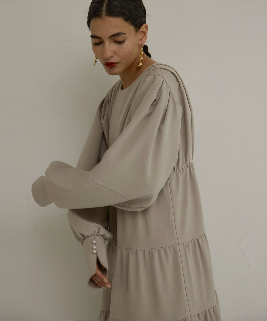 Tuck Tiered Dress