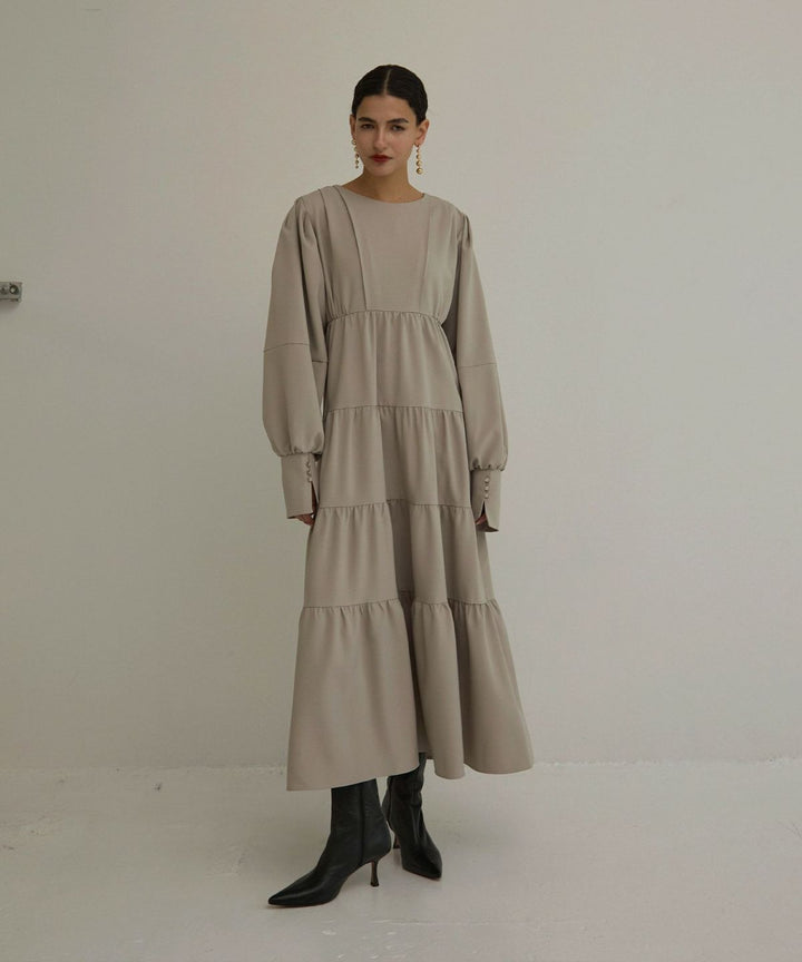 Tuck Tiered Dress