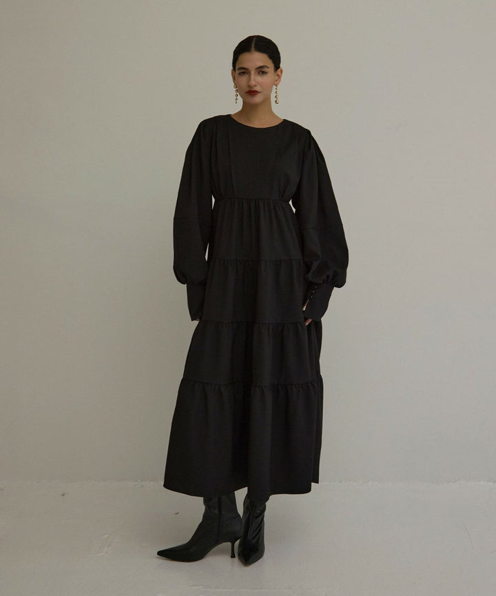 Tuck Tiered Dress
