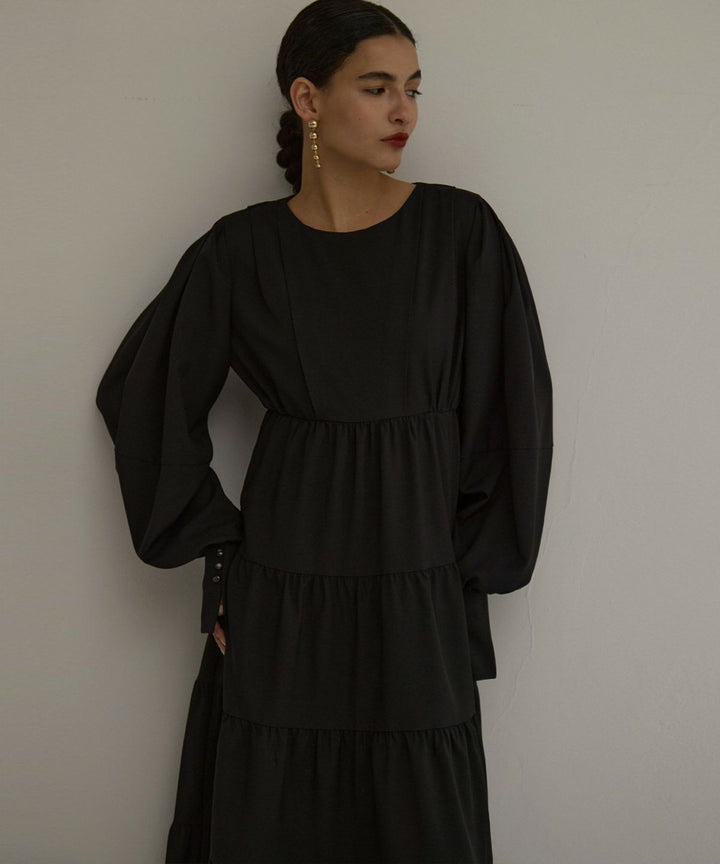 Tuck Tiered Dress