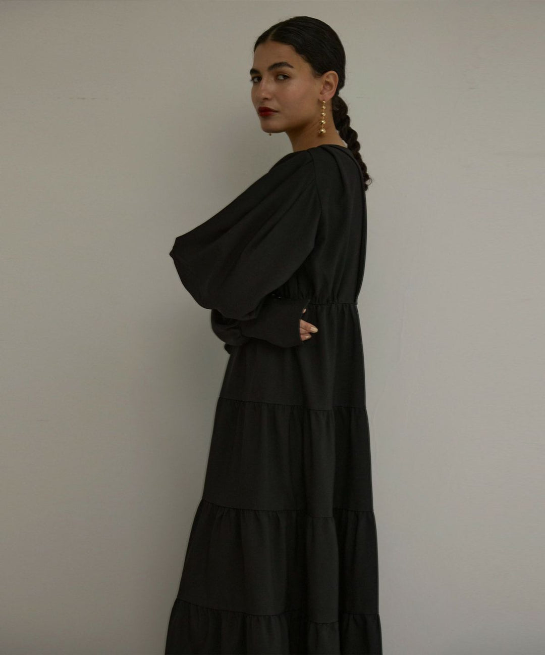 Tuck Tiered Dress