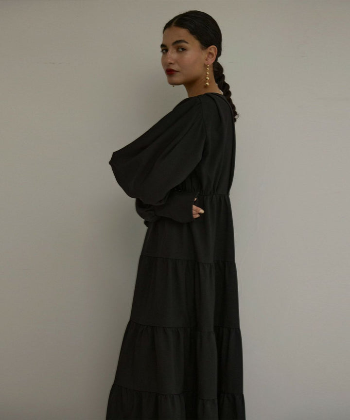 Tuck Tiered Dress