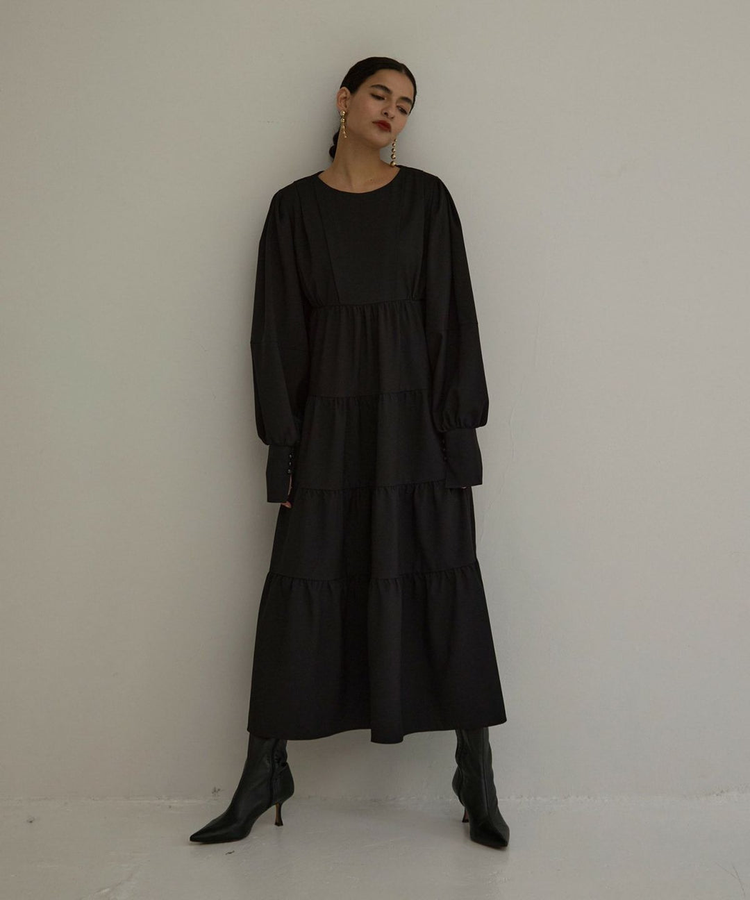 Tuck Tiered Dress