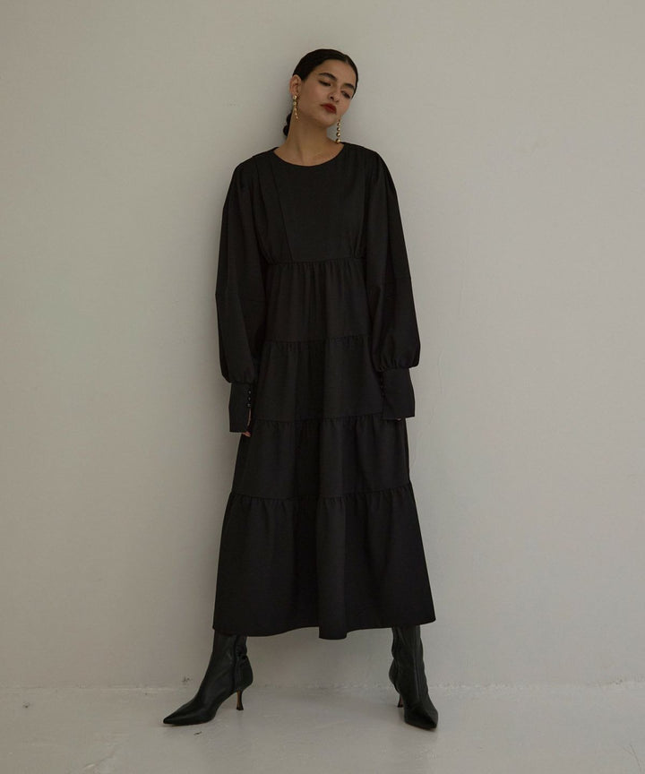 Tuck Tiered Dress