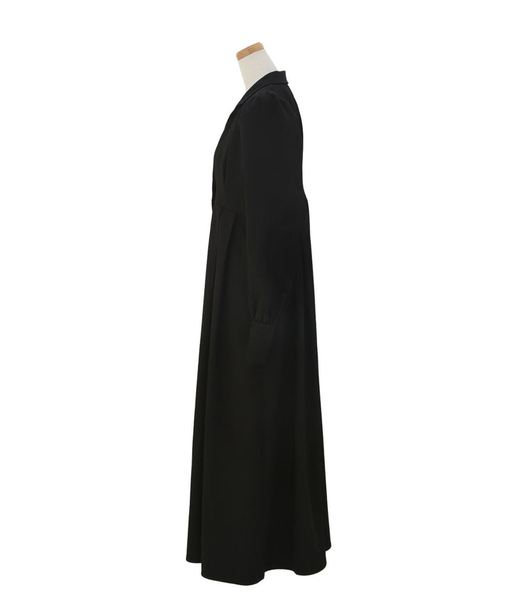 Tailored Collar Tuck Dress