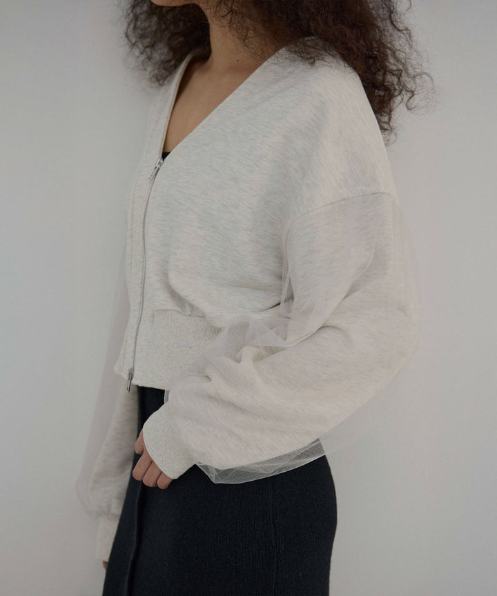 Sweat Layer Zip Cardigan