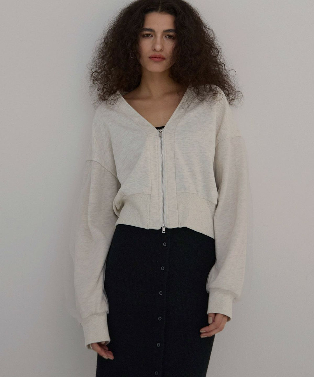 Sweat Layer Zip Cardigan