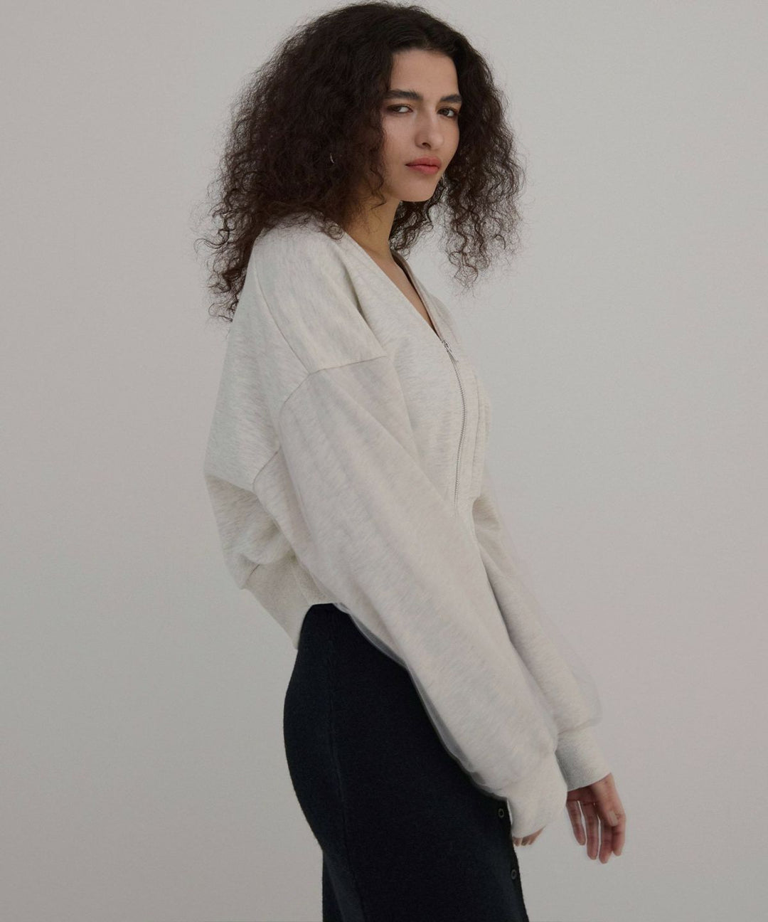 Sweat Layer Zip Cardigan