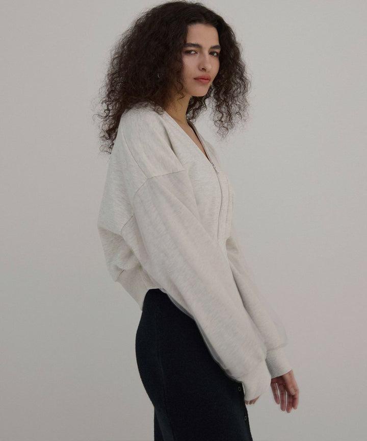 Sweat Layer Zip Cardigan