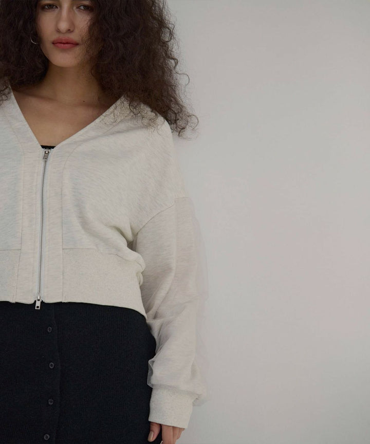 Sweat Layer Zip Cardigan