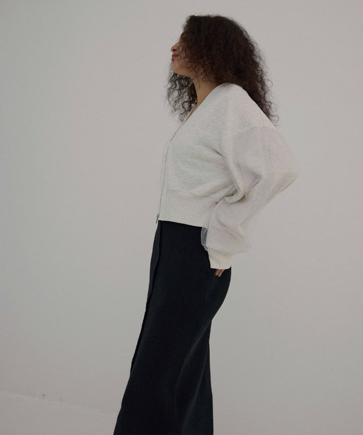 Sweat Layer Zip Cardigan