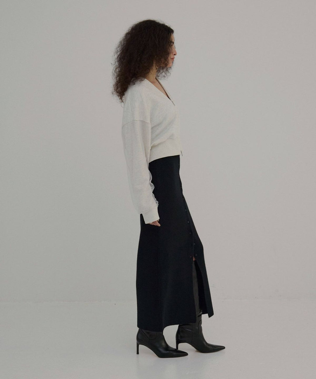 Sweat Layer Zip Cardigan