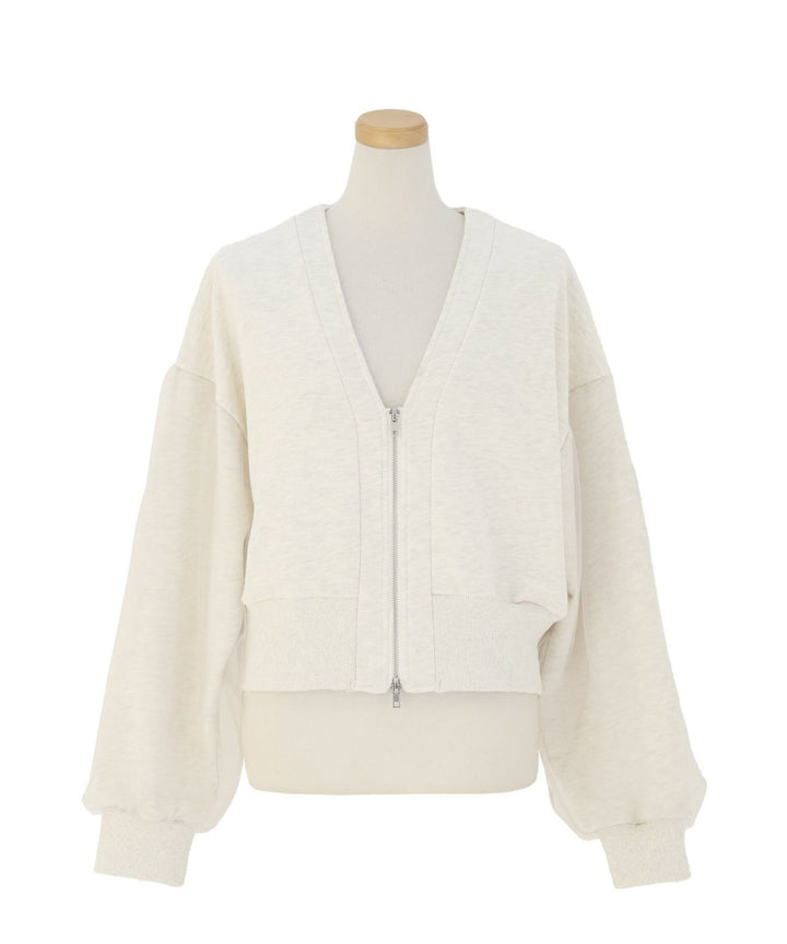 Sweat Layer Zip Cardigan