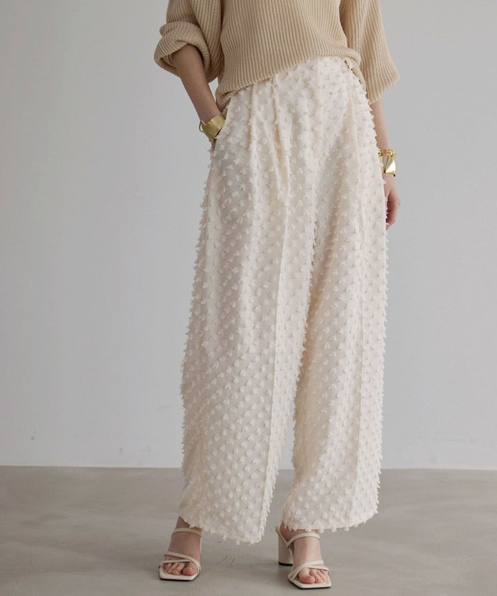 Cubic Dobby Tuck Pants