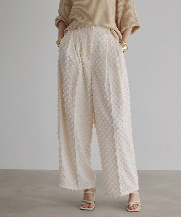 Cubic Dobby Tuck Pants