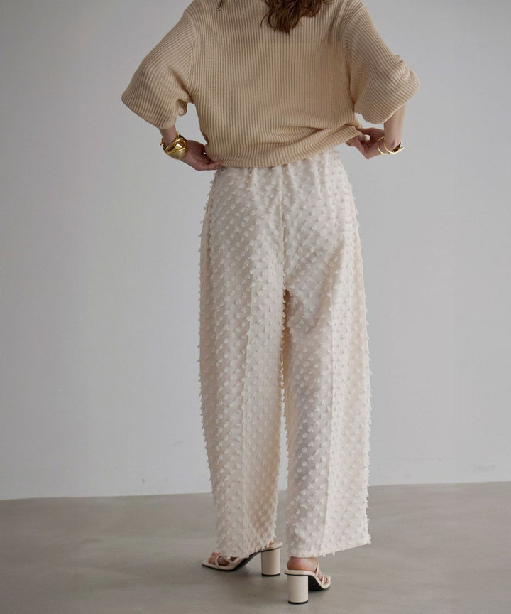 Cubic Dobby Tuck Pants