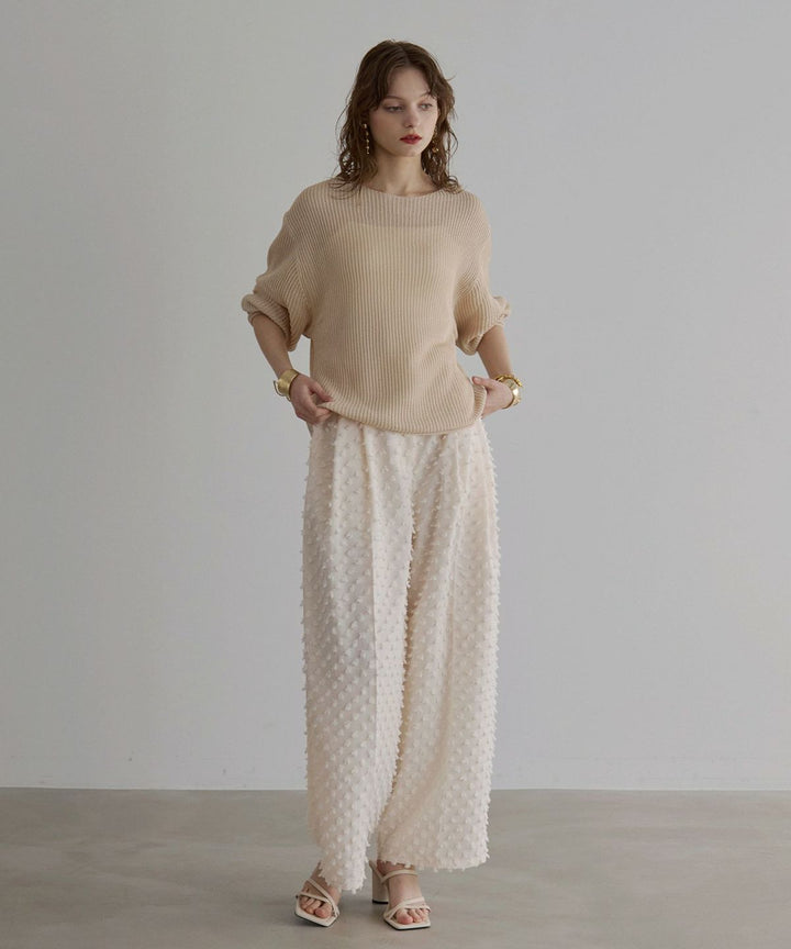 Cubic Dobby Tuck Pants