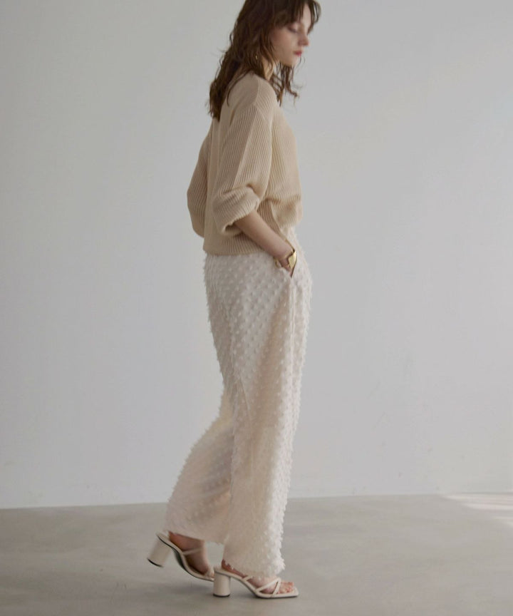 Cubic Dobby Tuck Pants