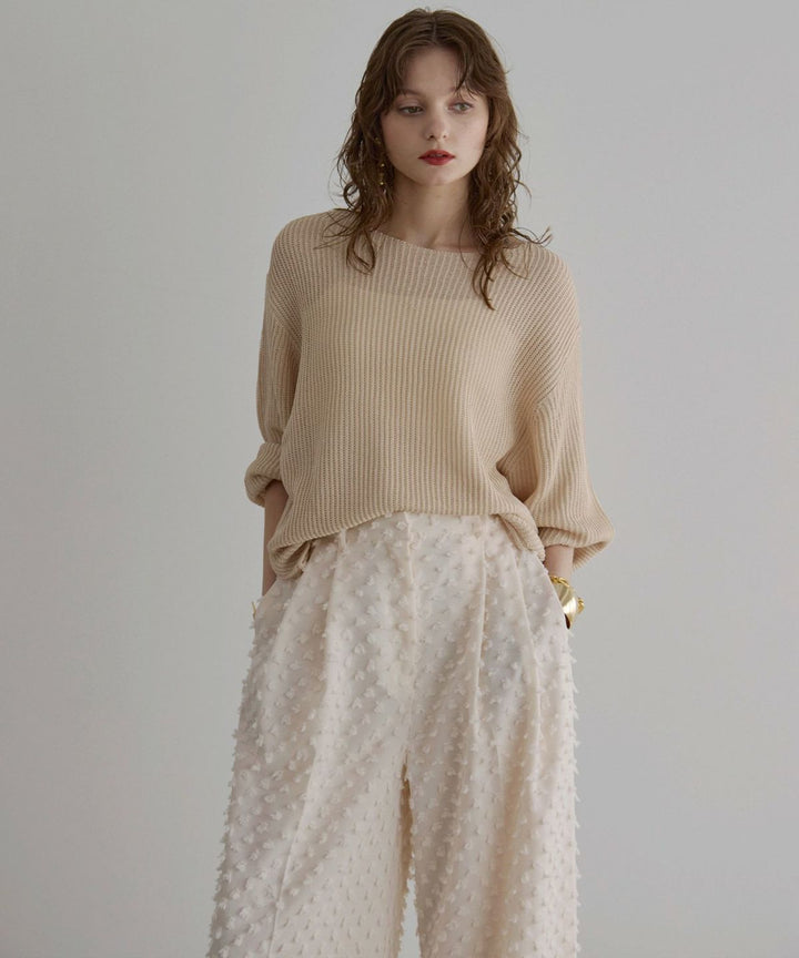 Cubic Dobby Tuck Pants