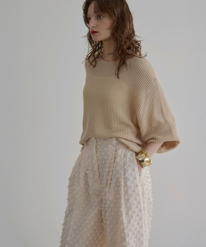 Cubic Dobby Tuck Pants
