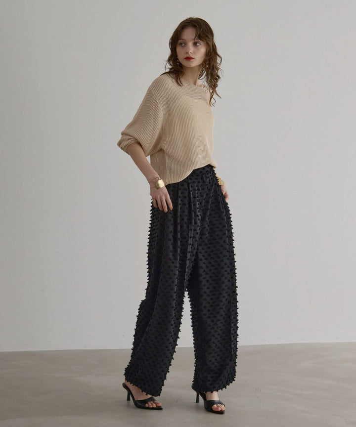 Cubic Dobby Tuck Pants