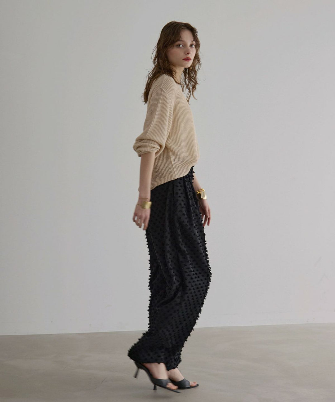 Cubic Dobby Tuck Pants